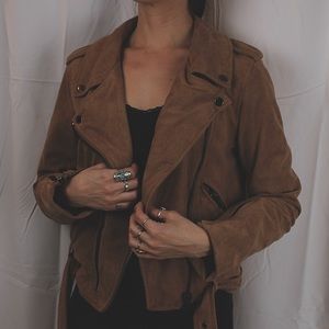 Brown suede jacket